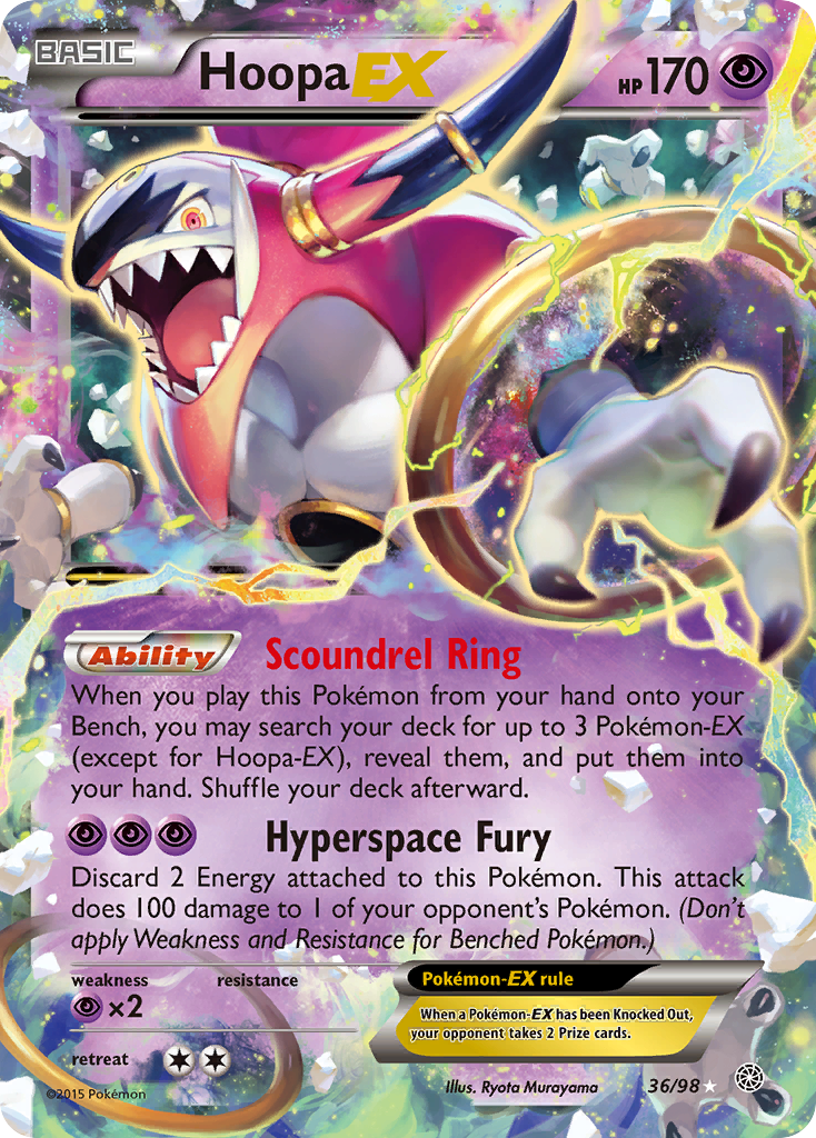 Hoopa-EX 036/100 Rare Holo EX