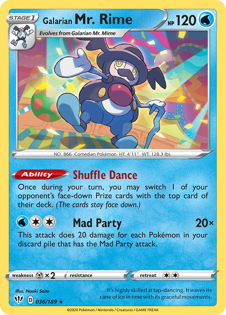 Galarian Mr. Rime 036/201 Rare