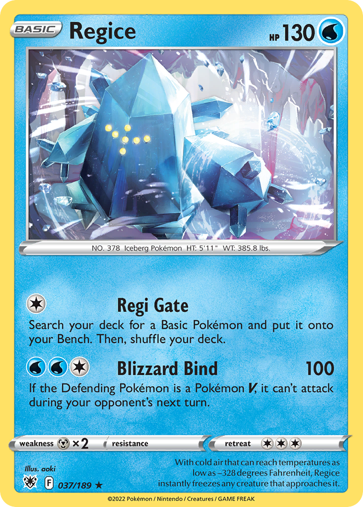 Regice 037/216 Rare