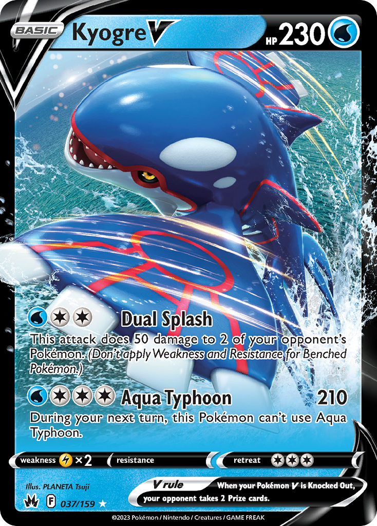 Kyogre V 037/160 Rare Holo V