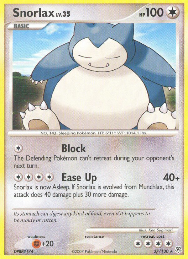 Snorlax 037/130 Rare