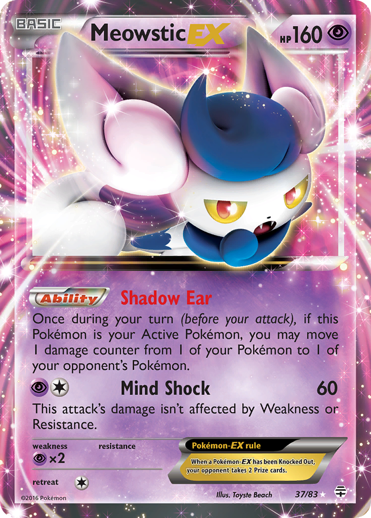 Meowstic-EX 037/117 Rare Holo EX