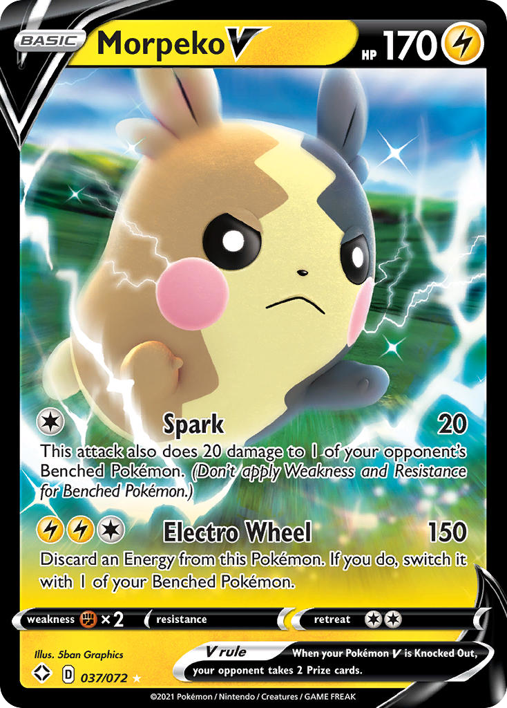 Morpeko V 037/73 Rare Holo V