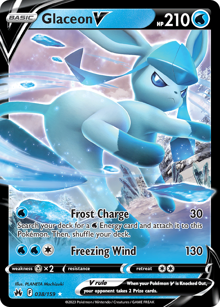 Glaceon V 038/160 Rare Holo V