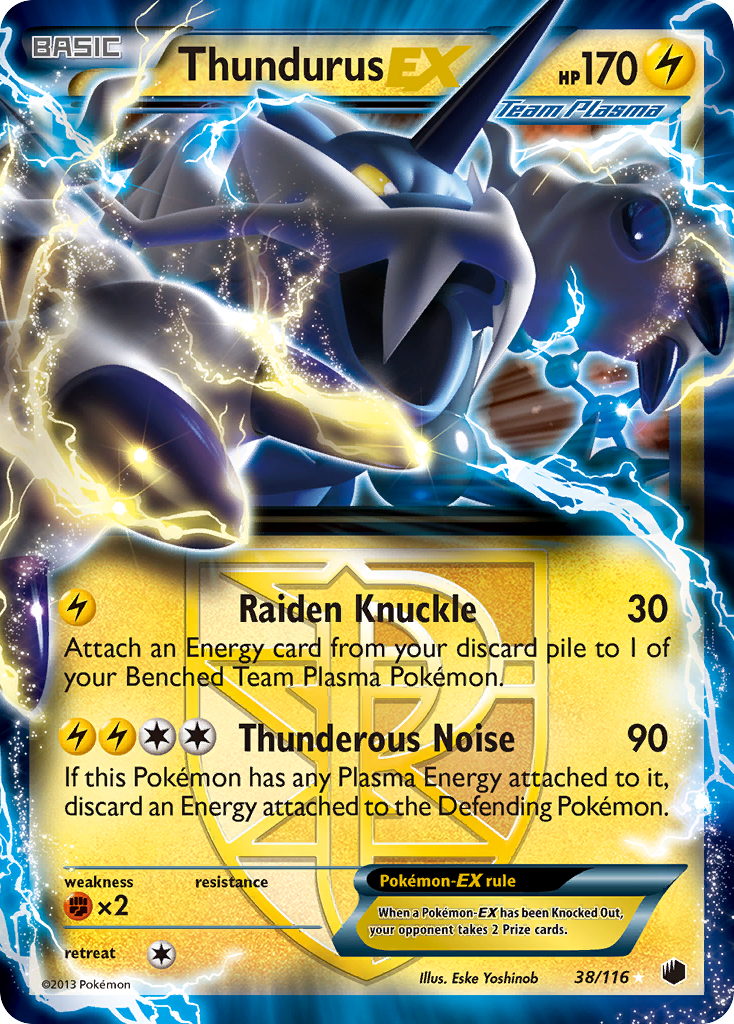 Thundurus-EX 038/122 Rare Holo EX
