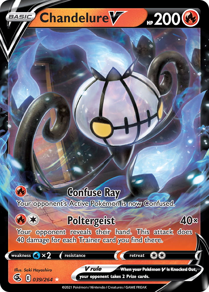 Chandelure V 039/284 Rare Holo V