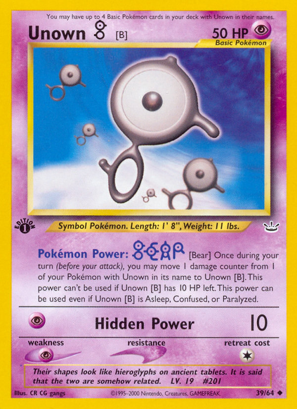 Unown [B] 039/66 Uncommon