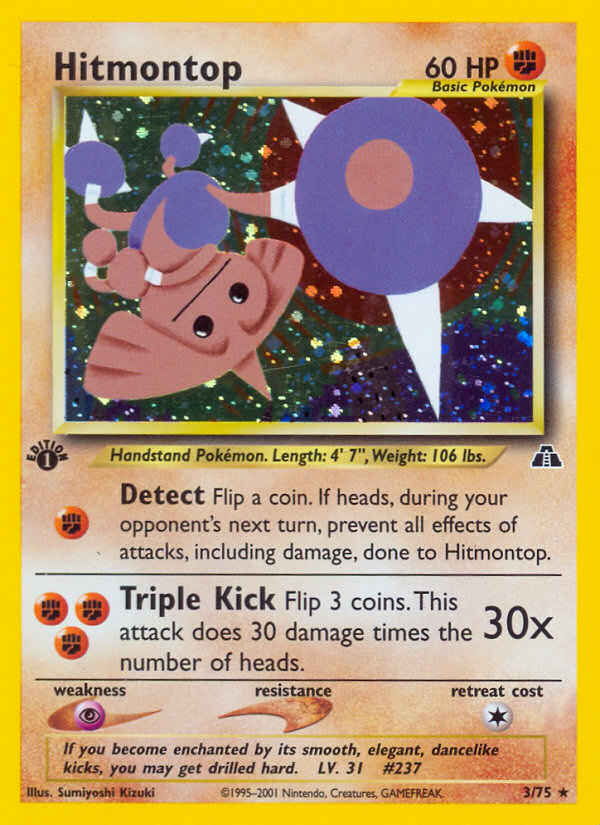 Hitmontop 003/75 Rare Holo
