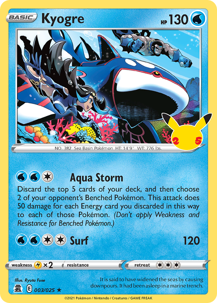 Kyogre 003/25 Rare