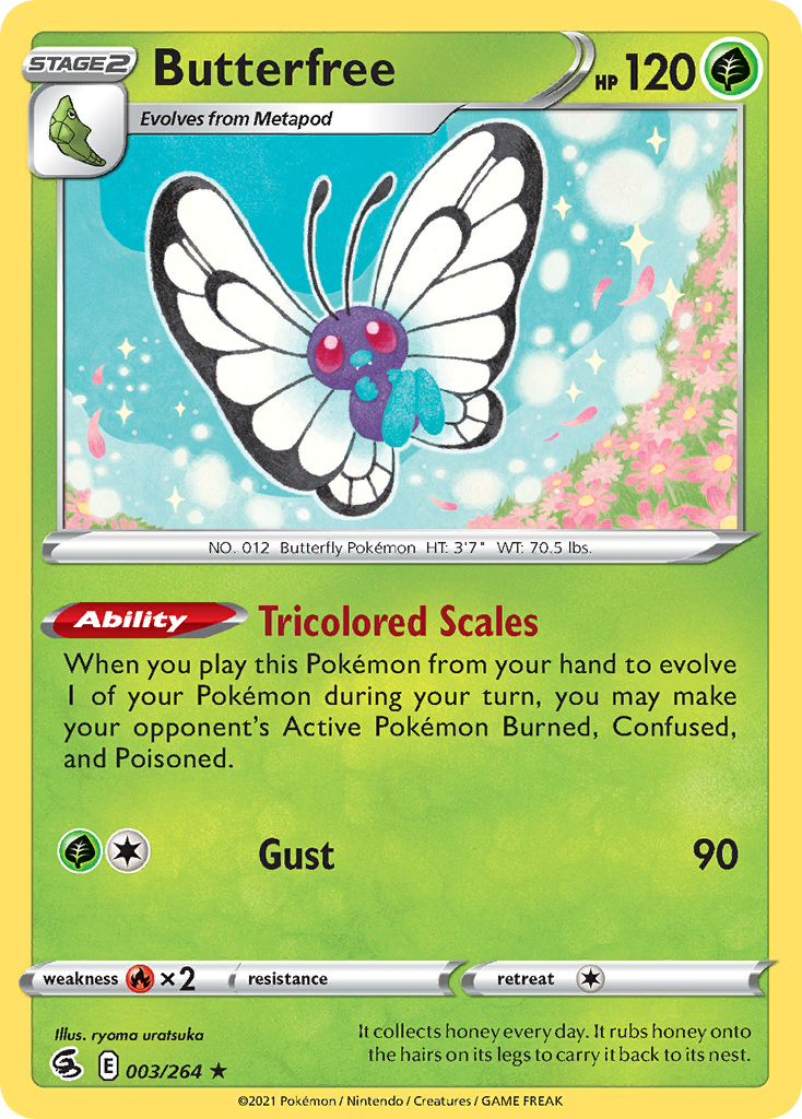 Butterfree 003/284 Rare Holo