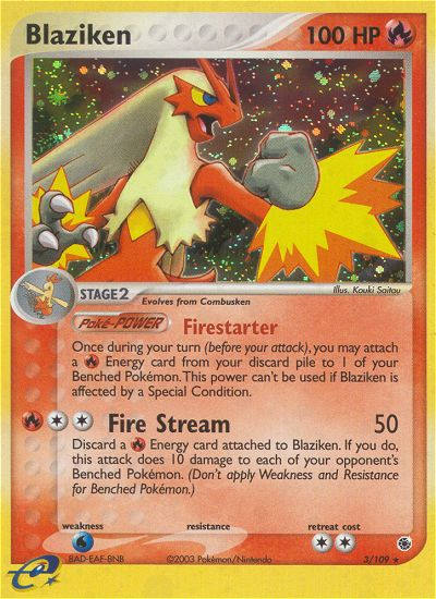 Blaziken 003/109 Rare Holo