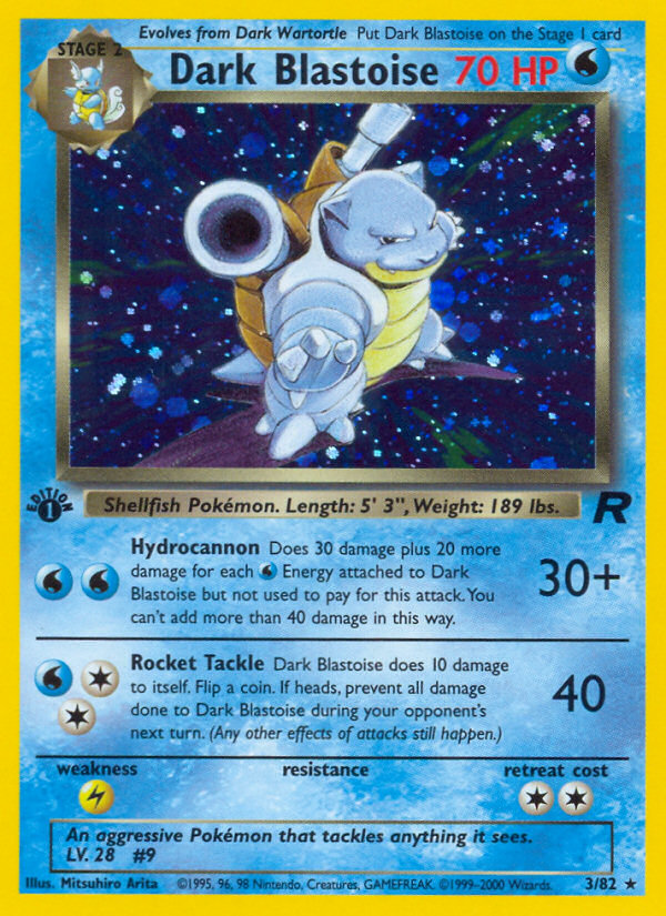 Dark Blastoise 003/83 Rare Holo
