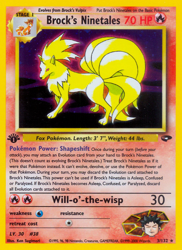 Brock's Ninetales 003/132 Rare Holo