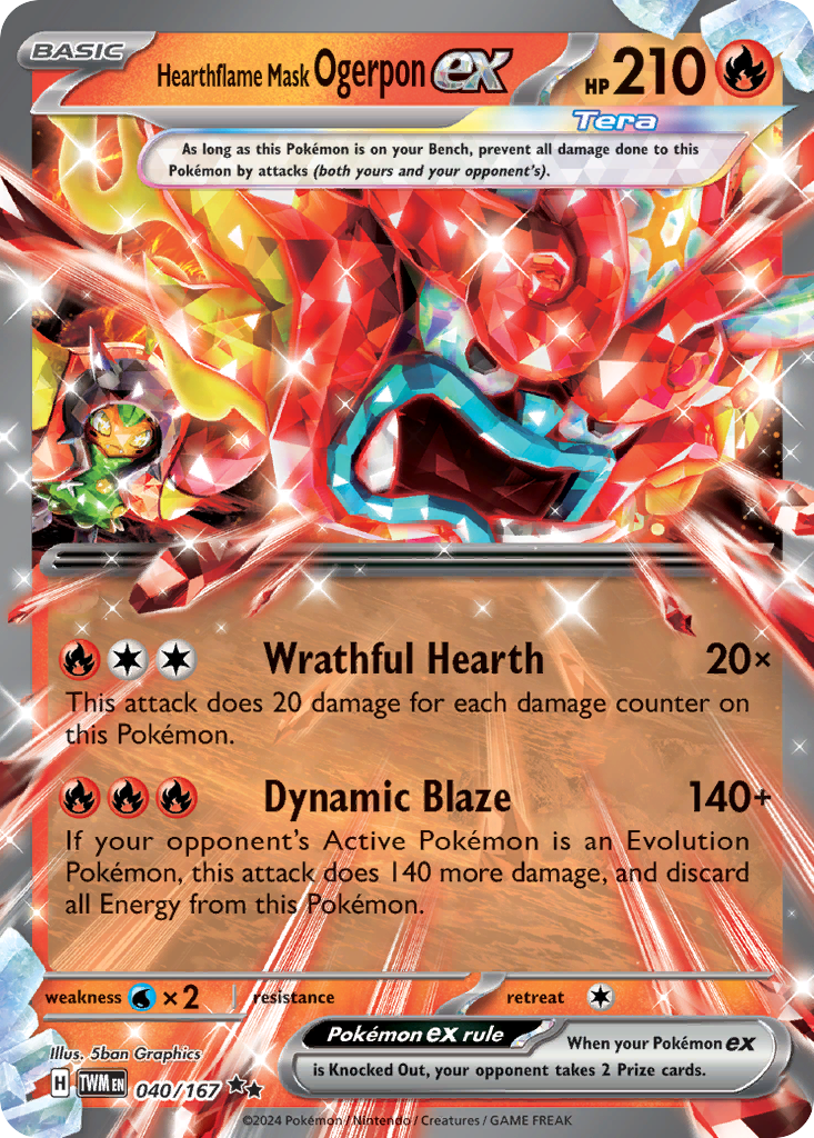 Hearthflame Mask Ogerpon ex 040/226 Double Rare