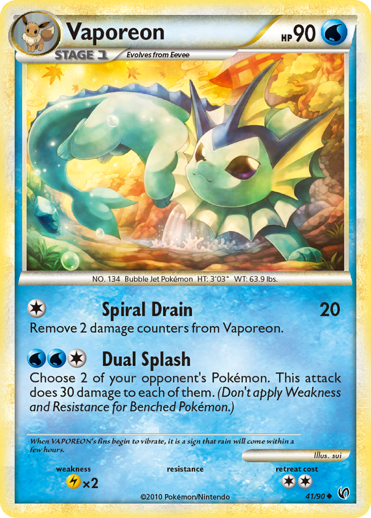 Vaporeon 041/91 Uncommon