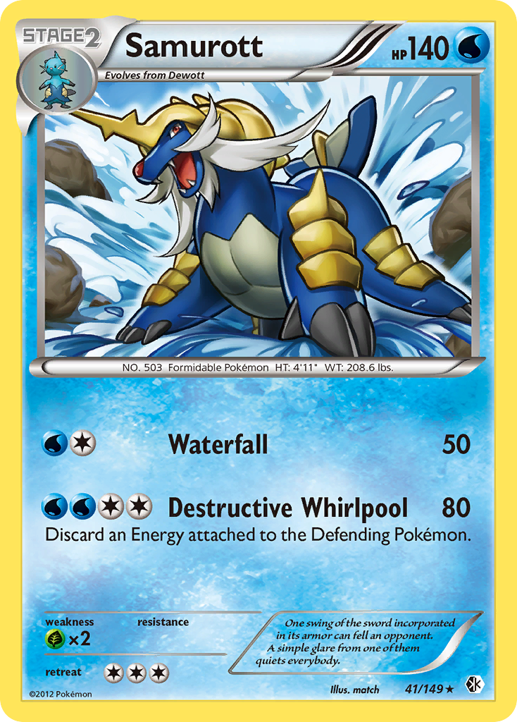 Samurott 041/153 Rare Holo