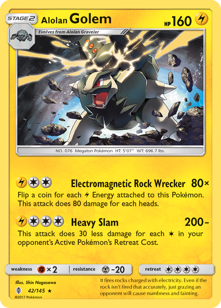 Alolan Golem 042/180 Rare Holo