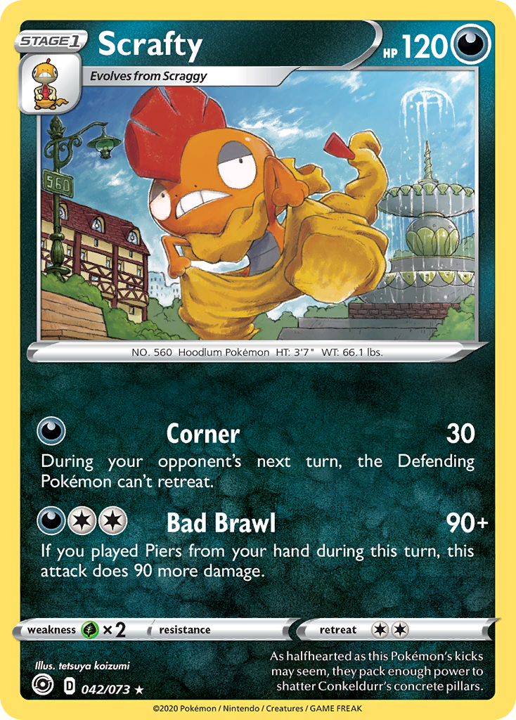 Scrafty 042/80 Rare Holo