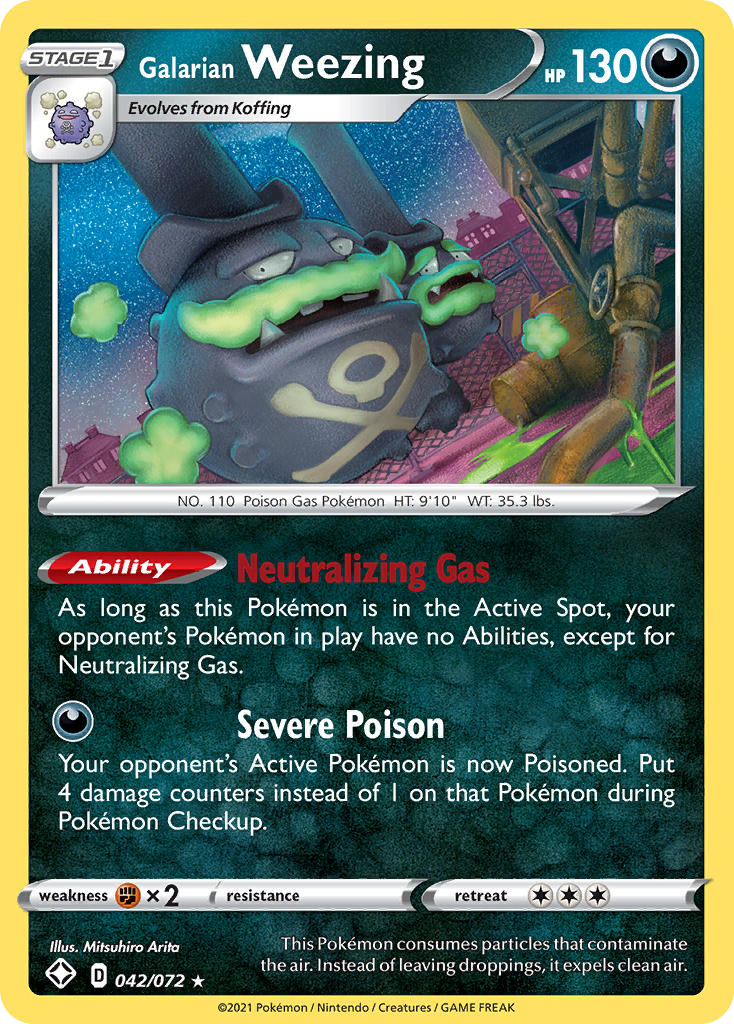 Galarian Weezing 042/73 Rare Holo