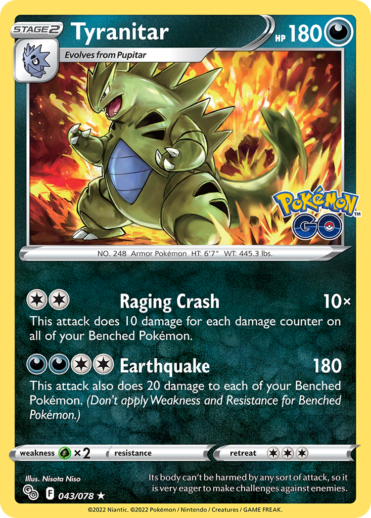 Tyranitar 043/88 Rare Holo