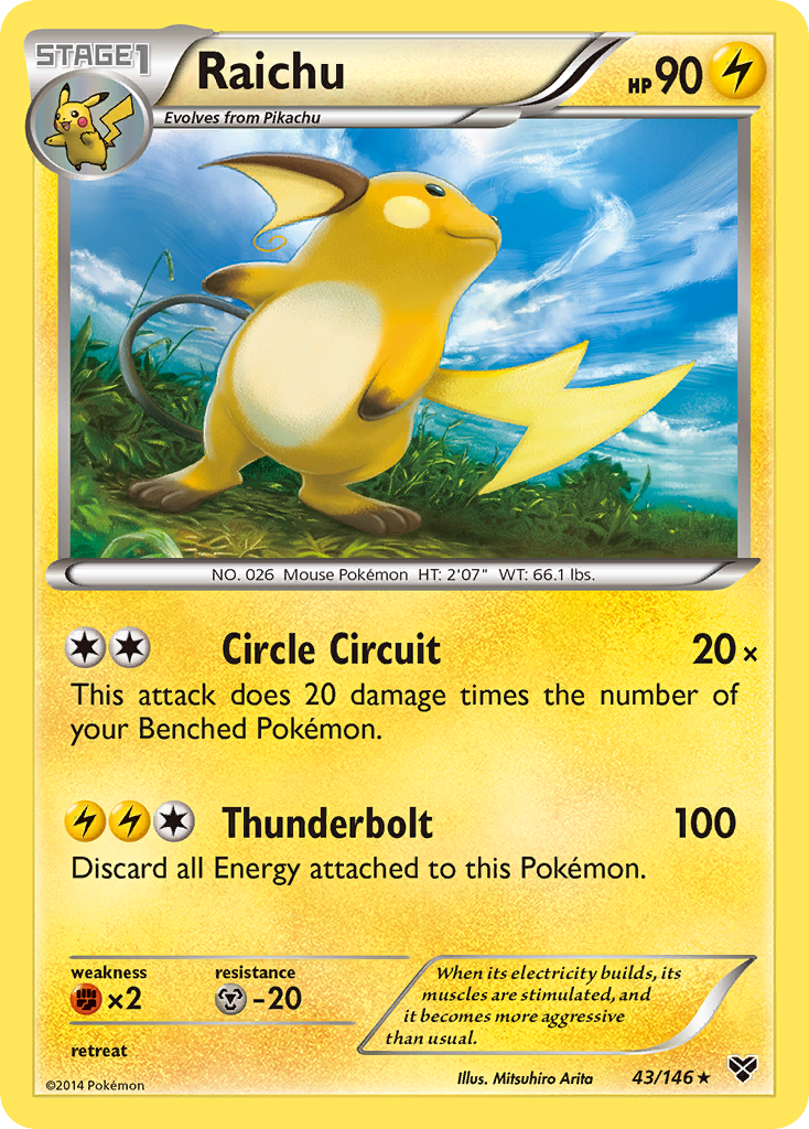 Raichu 043/146 Rare Holo