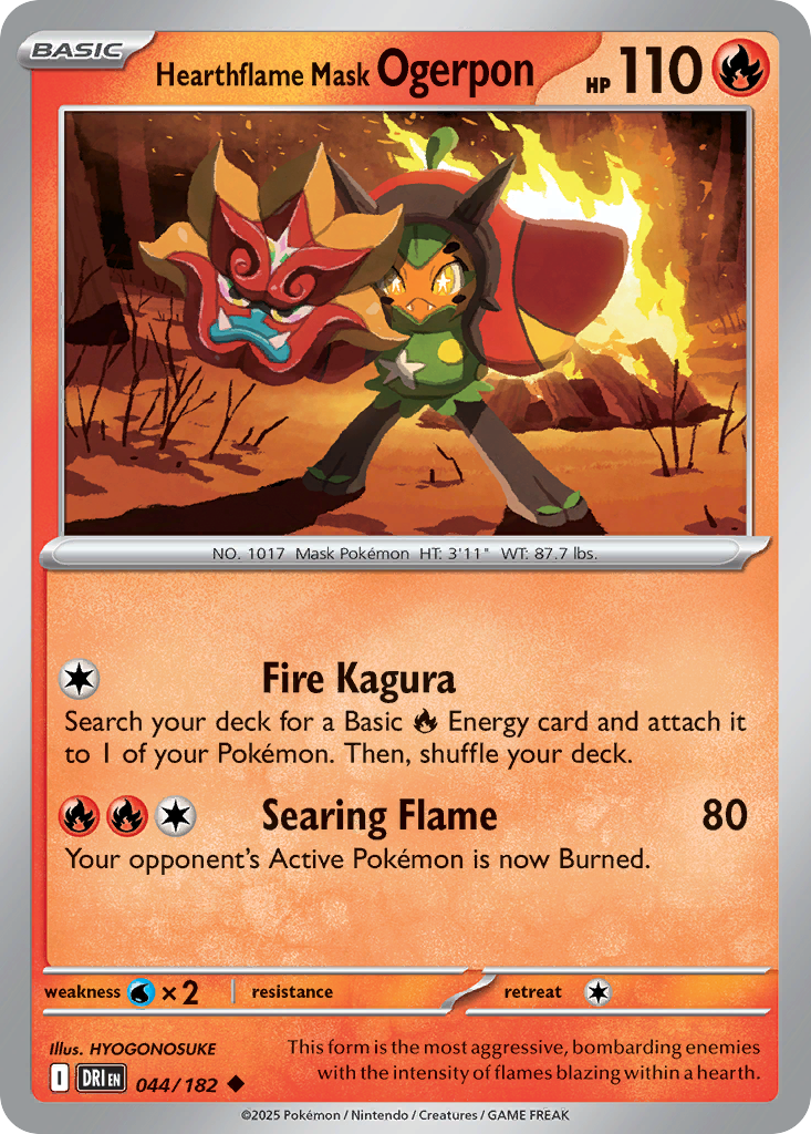 Hearthflame Mask Ogerpon 044/244 Uncommon