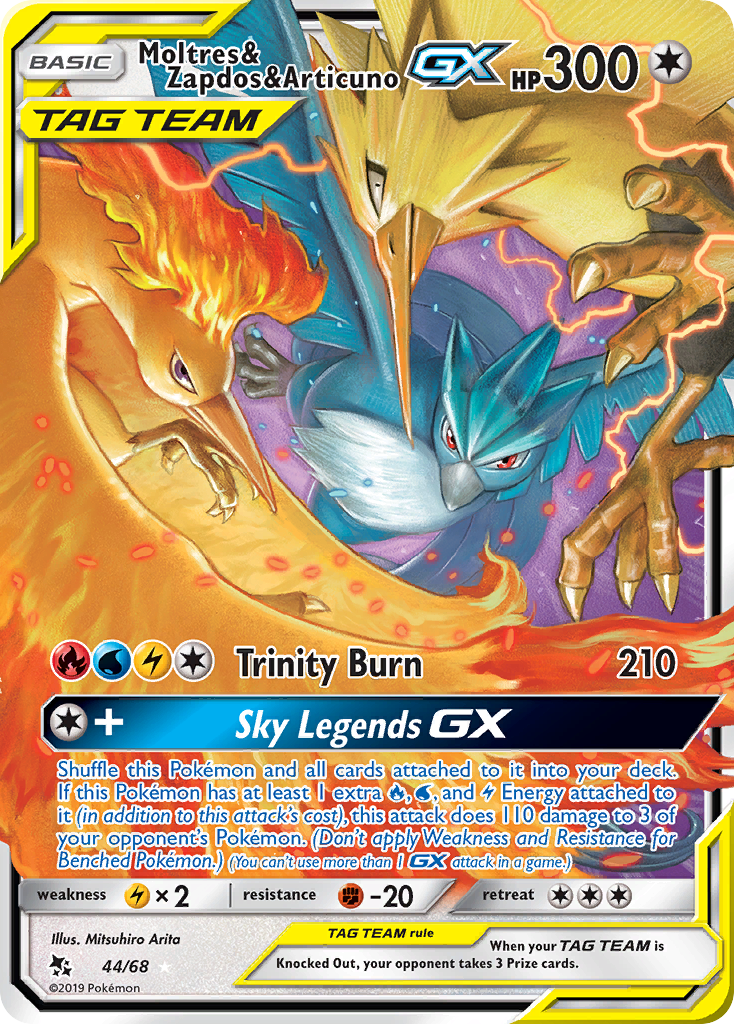 Moltres & Zapdos & Articuno-GX 044/69 Rare Holo GX