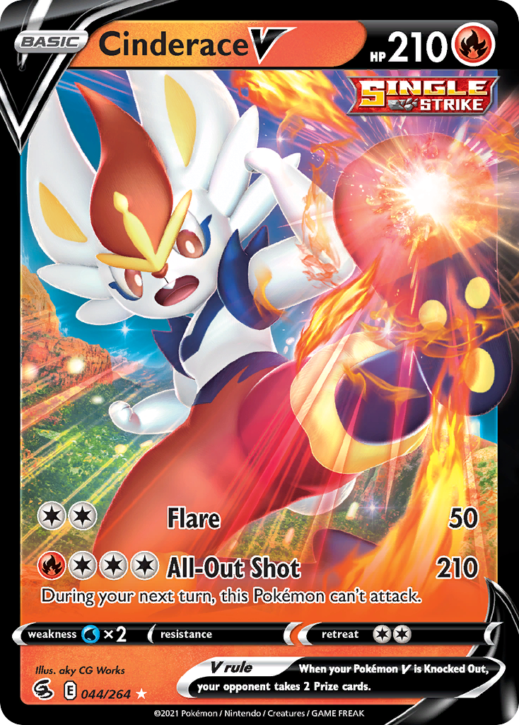 Cinderace V 044/284 Rare Holo V