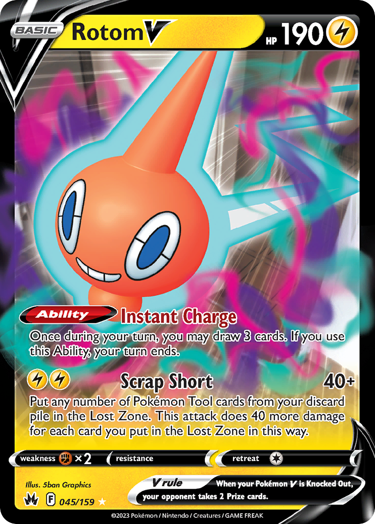 Rotom V 045/160 Rare Holo V