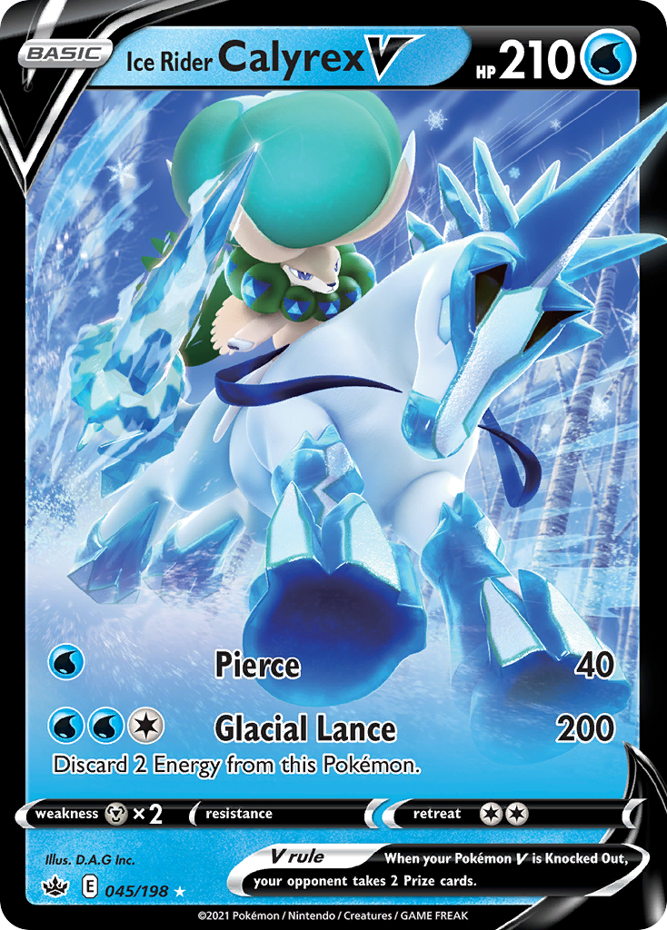 Ice Rider Calyrex V 045/233 Rare Holo V