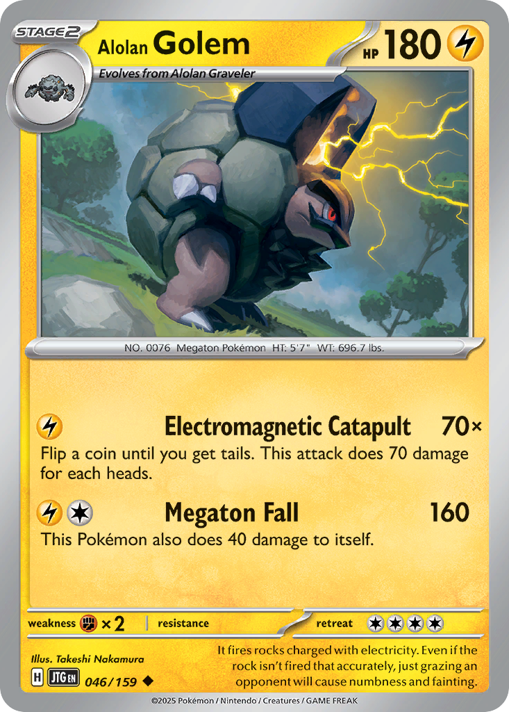 Alolan Golem 046/190 Uncommon