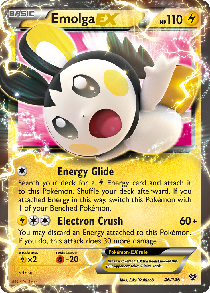 Emolga-EX 046/146 Rare Holo EX