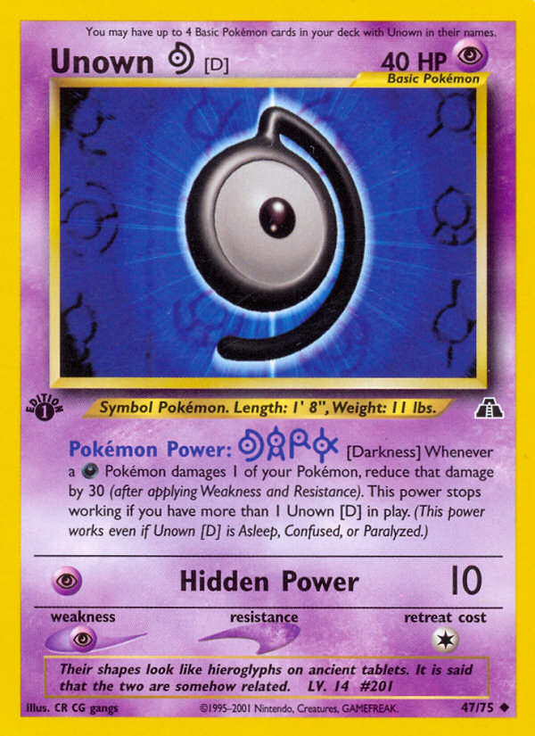 Unown [D] 047/75 Uncommon
