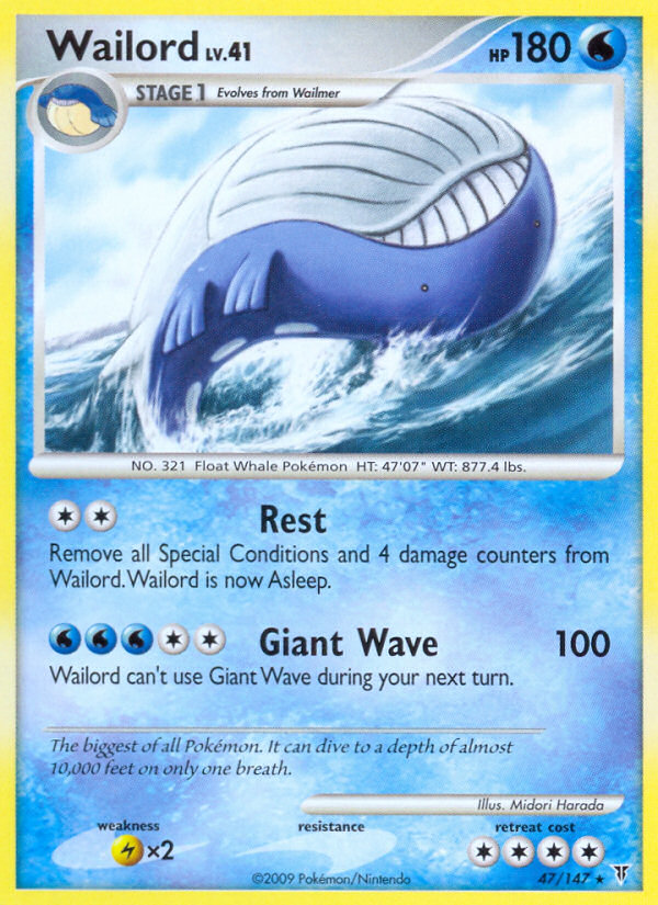 Wailord 047/153 Rare