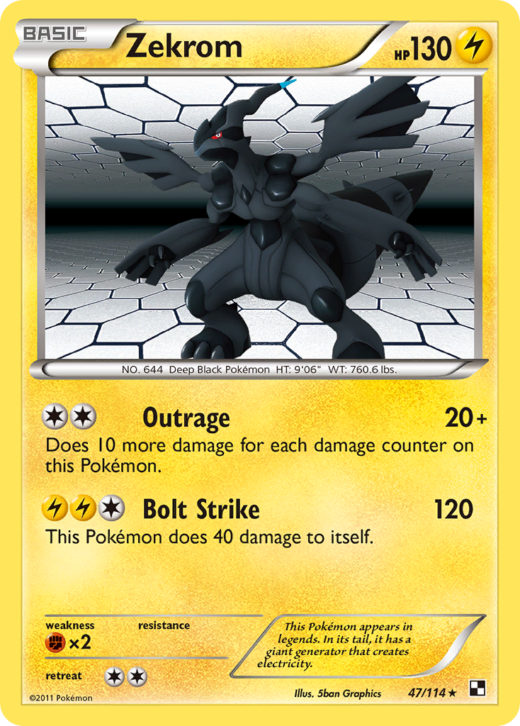 Zekrom 047/115 Rare Holo