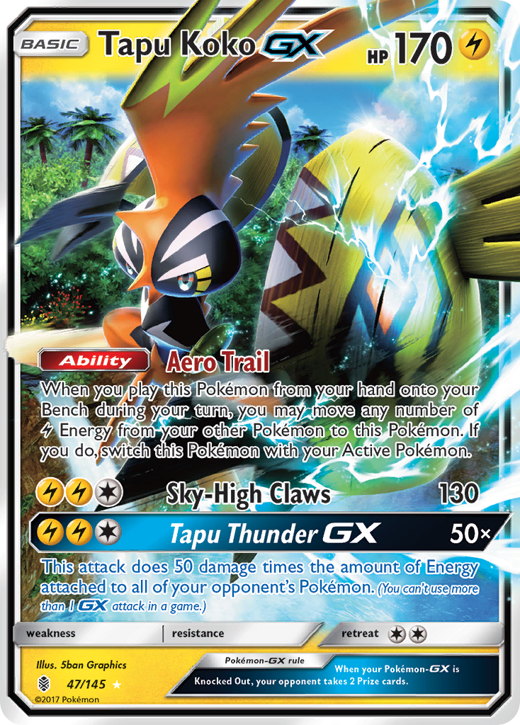 Tapu Koko-GX 047/180 Rare Holo GX