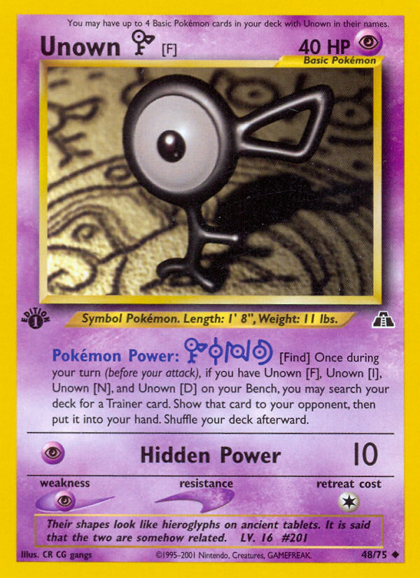 Unown [F] 048/75 Uncommon