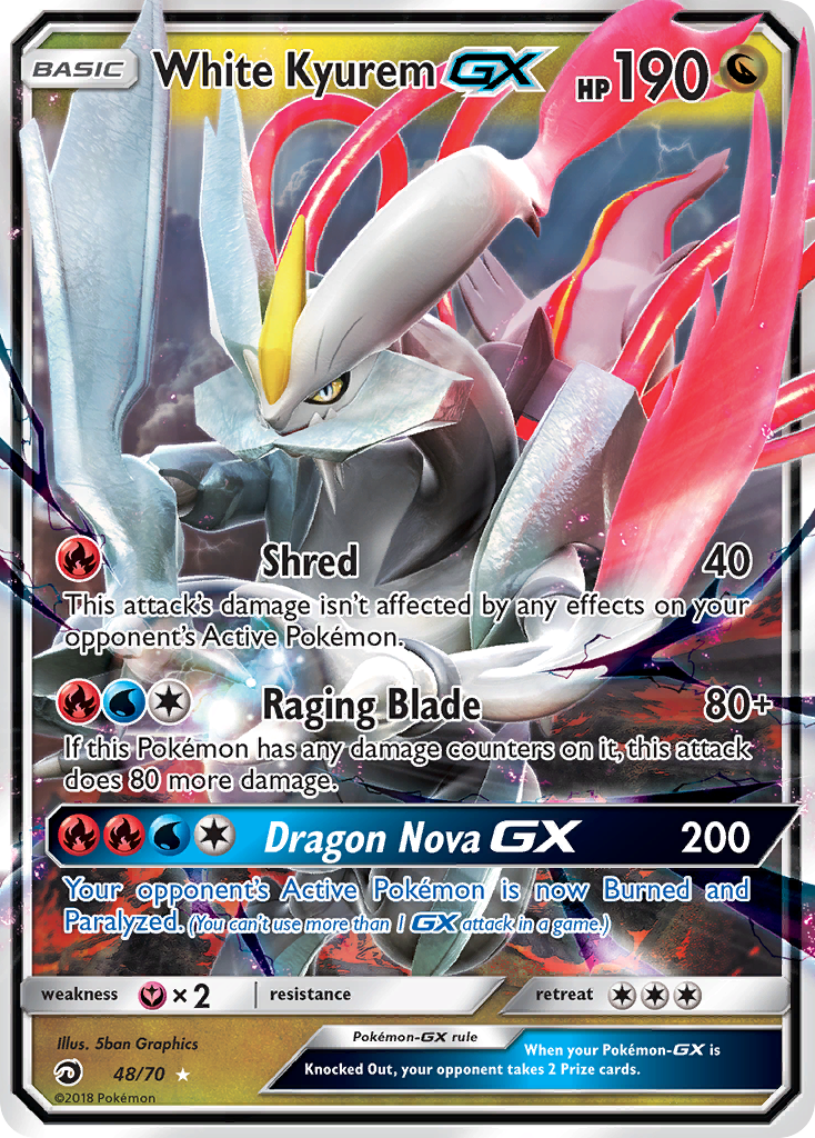 White Kyurem-GX 048/80 Rare Holo GX