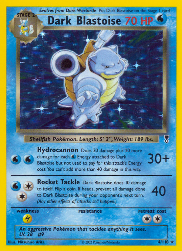 Dark Blastoise 004/110 Rare Holo