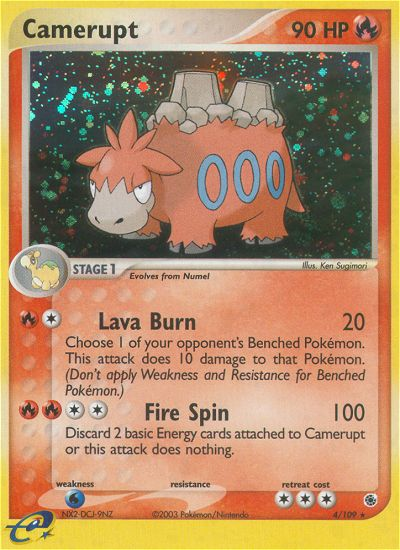 Camerupt 004/109 Rare Holo