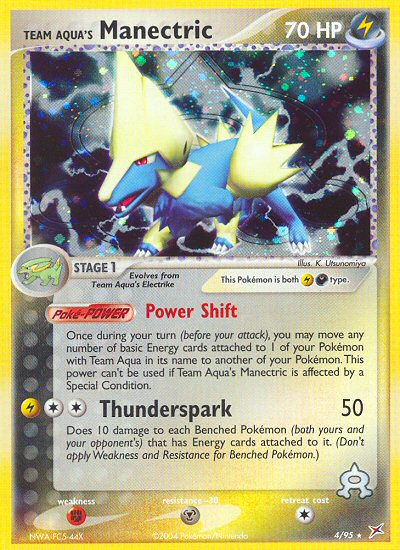 Team Aqua's Manectric 004/97 Rare Holo