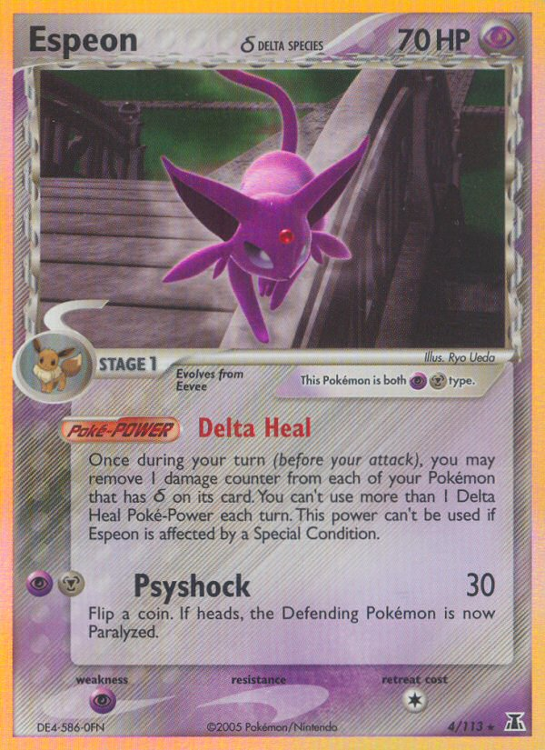 Espeon δ 004/114 Rare Holo