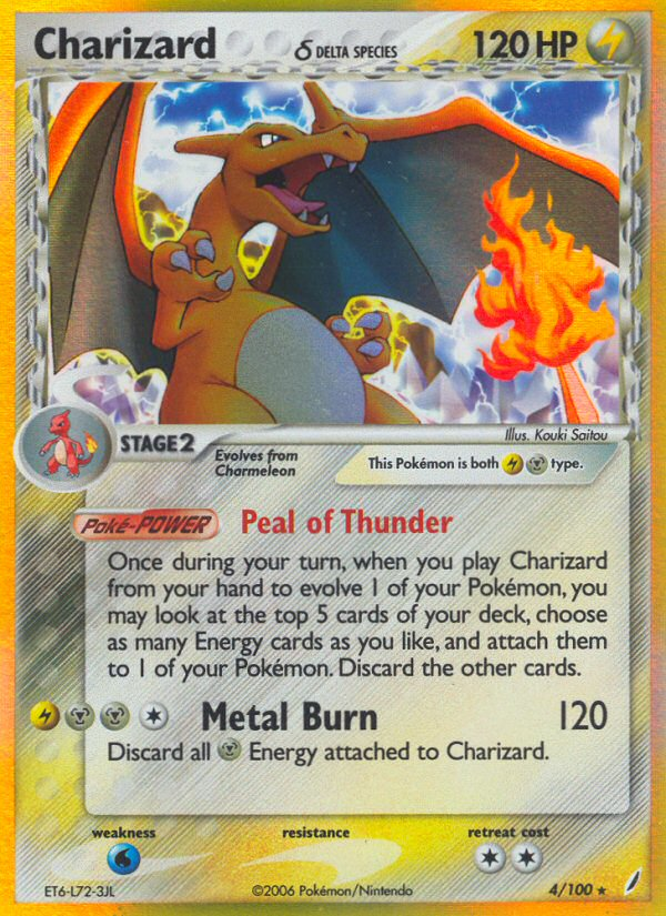 Charizard δ 004/100 Rare Holo