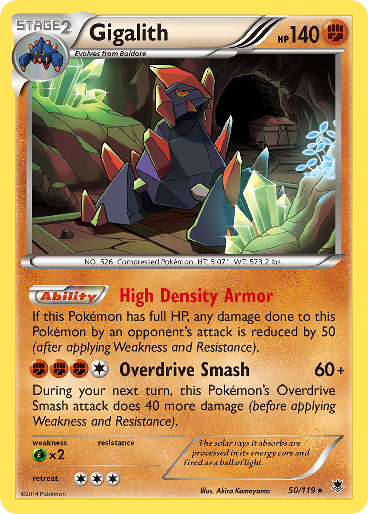 Gigalith 050/124 Rare Holo