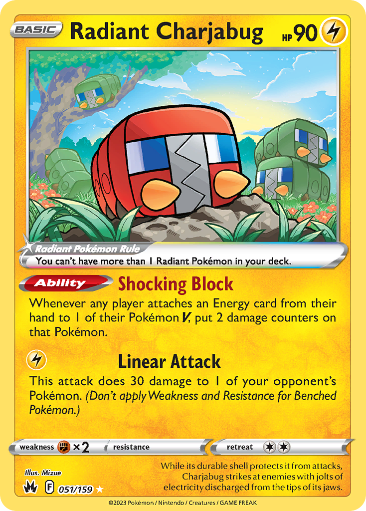 Radiant Charjabug 051/160 Radiant Rare