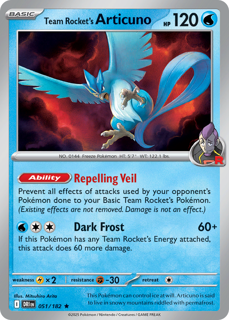Team Rocket's Articuno 051/244 Rare