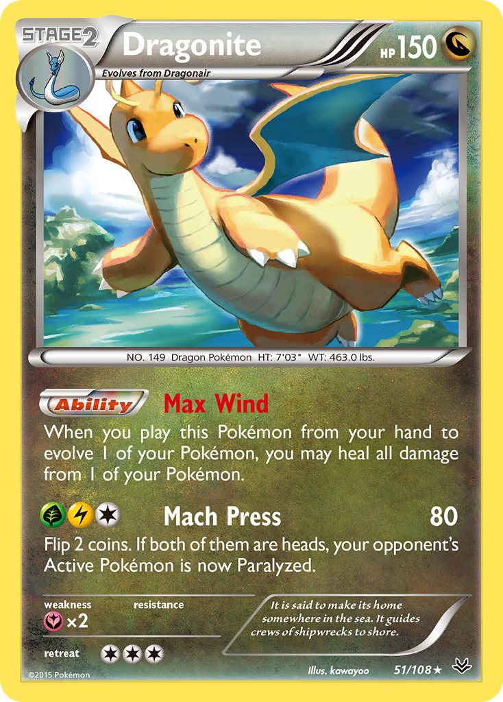 Dragonite 051/112 Rare