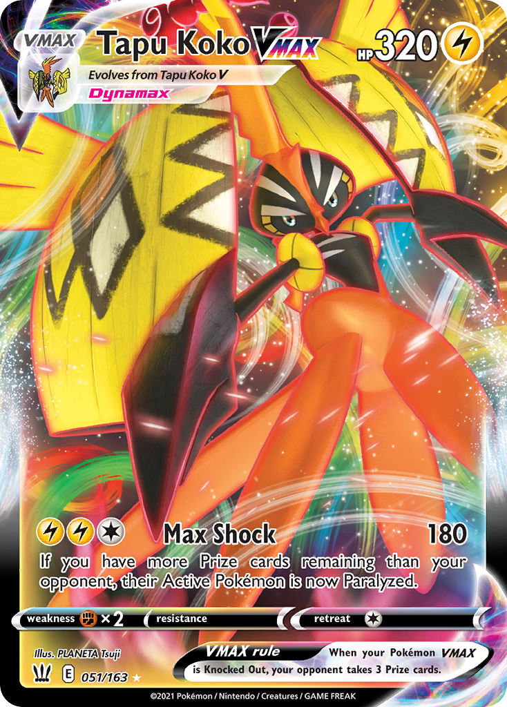 Tapu Koko VMAX 051/183 Rare Holo VMAX