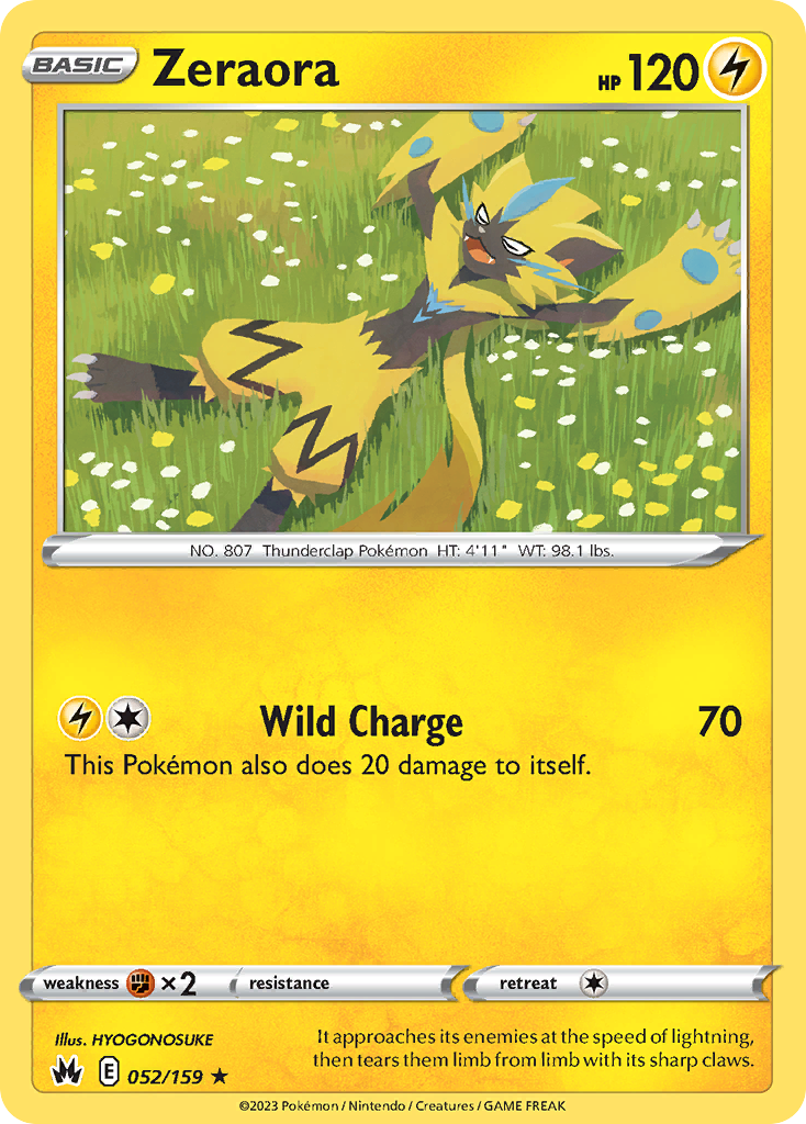 Zeraora 052/160 Rare
