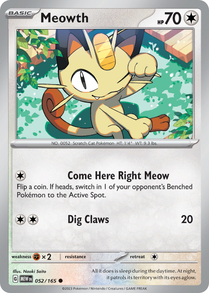 Meowth 052/207 Common